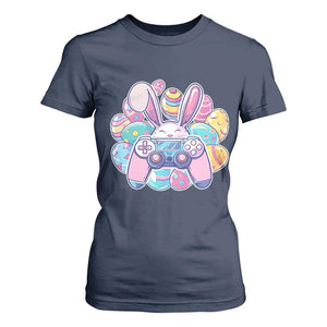 Easter Video Game T Shirt For Women Cute Bunny Eggs Gaming Gamer TS10 Navy Print Your Wear
