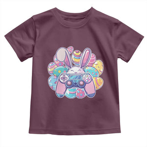 Easter Video Game Toddler T Shirt Cute Bunny Eggs Gaming Gamer TS10 Maroon Print Your Wear