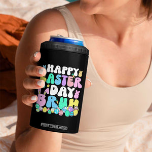 Bruh Easter 4 in 1 Can Cooler Tumbler Teens Boys Kids Cute Bunny Eggs TS10 Print Your Wear