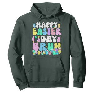 Bruh Easter Hoodie Teens Boys Kids Cute Bunny Eggs TS10 Dark Forest Green Print Your Wear