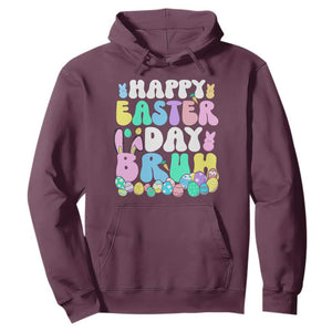 Bruh Easter Hoodie Teens Boys Kids Cute Bunny Eggs TS10 Maroon Print Your Wear