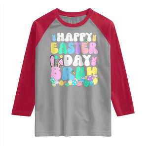 Bruh Easter Raglan Shirt Teens Boys Kids Cute Bunny Eggs TS10 Sport Gray Red Print Your Wear