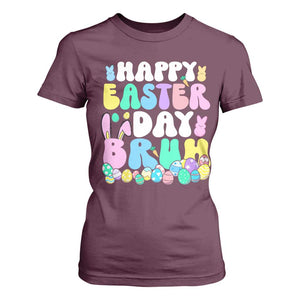 Bruh Easter T Shirt For Women Teens Boys Kids Cute Bunny Eggs TS10 Maroon Print Your Wear
