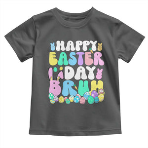 Bruh Easter Toddler T Shirt Teens Boys Kids Cute Bunny Eggs TS10 Dark Heather Print Your Wear