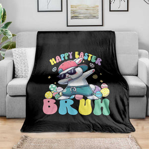 Bruh Easter Throw Blanket Funny Bunny Dab Rabbit Dance TS10 Print Your Wear