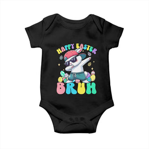 Bruh Easter Baby Onesie Funny Bunny Dab Rabbit Dance TS10 Black Print Your Wear