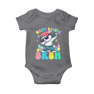 Bruh Easter Baby Onesie Funny Bunny Dab Rabbit Dance TS10 Charcoal Print Your Wear