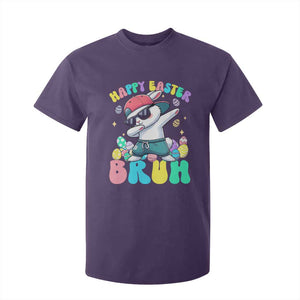 Bruh Easter T Shirt For Kid Funny Bunny Dab Rabbit Dance TS10 Purple Print Your Wear