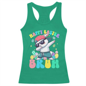 Bruh Easter Racerback Tank Top Funny Bunny Dab Rabbit Dance TS10 Irish Green Print Your Wear