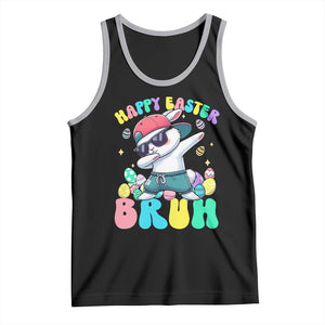 Bruh Easter Tank Top Funny Bunny Dab Rabbit Dance TS10 Black Athletic Heather Print Your Wear