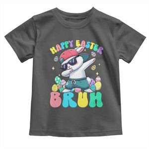 Bruh Easter Toddler T Shirt Funny Bunny Dab Rabbit Dance TS10 Dark Heather Print Your Wear