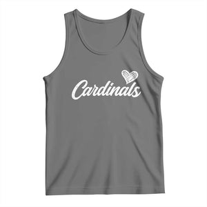 Cardinal Lovers Tank Top Vintage Script Heart Graphic TS10 Black Heather Print Your Wear