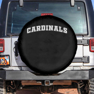Cardinal Lovers Spare Tire Cover Retro Varsity College Graphic TS10 No hole Black Print Your Wear
