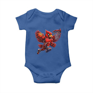 Cardinal Playing Basketball Graphic Baby Onesie Dunk Mascot Sports Fan Gift TS10 Royal Blue Print Your Wear