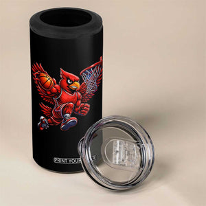 Cardinal Playing Basketball Graphic 4 in 1 Can Cooler Tumbler Dunk Mascot Sports Fan Gift TS10 Print Your Wear