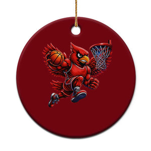 Cardinal Playing Basketball Graphic Ceramic Ornament Dunk Mascot Sports Fan Gift TS10 1pc Red Print Your Wear