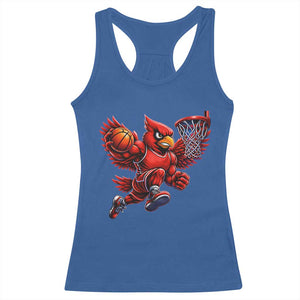 Cardinal Playing Basketball Graphic Racerback Tank Top Dunk Mascot Sports Fan Gift TS10 Royal Blue Print Your Wear