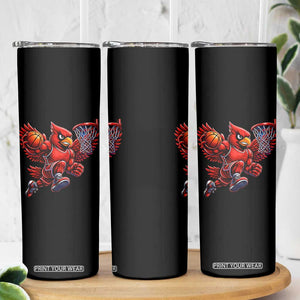 Cardinal Playing Basketball Graphic Skinny Tumbler Dunk Mascot Sports Fan Gift TS10 Print Your Wear