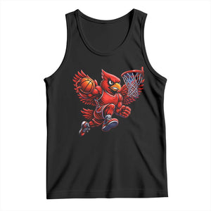 Cardinal Playing Basketball Graphic Tank Top Dunk Mascot Sports Fan Gift TS10 Black Print Your Wear