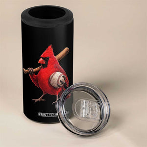 Cardinals Baseball Player 4 in 1 Can Cooler Tumbler Retro STL Redbird Fan Bird Mascot Baseball TS10 Print Your Wear