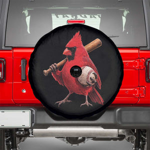 Cardinals Baseball Player Spare Tire Cover Retro STL Redbird Fan Bird Mascot Baseball TS10 Black Print Your Wear