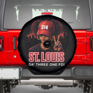 314 St Louis Spare Tire Cover Red Hat African American Woman STL City Pride Area Code TS10 Black Print Your Wear