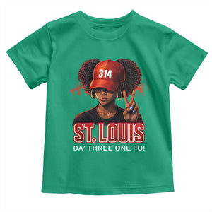 314 St Louis Toddler T Shirt Red Hat African American Woman STL City Pride Area Code TS10 Irish Green Print Your Wear