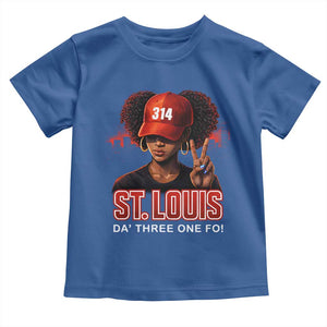 314 St Louis Toddler T Shirt Red Hat African American Woman STL City Pride Area Code TS10 Royal Blue Print Your Wear