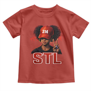 314 STL Toddler T Shirt Red Hat African American Woman Area Code St Louis City Pride TS10 Red Print Your Wear