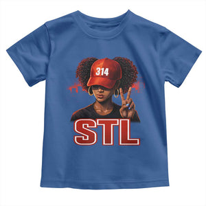 314 STL Toddler T Shirt Red Hat African American Woman Area Code St Louis City Pride TS10 Royal Blue Print Your Wear