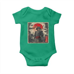 Alien Samurai Baby Onesie Vintage Japanese Art UFO Funny Ukiyo-e Warrior TS10 Irish Green Print Your Wear