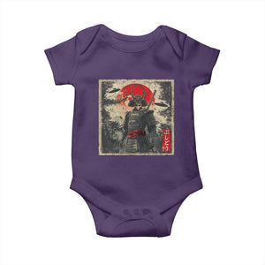 Alien Samurai Baby Onesie Vintage Japanese Art UFO Funny Ukiyo-e Warrior TS10 Purple Print Your Wear