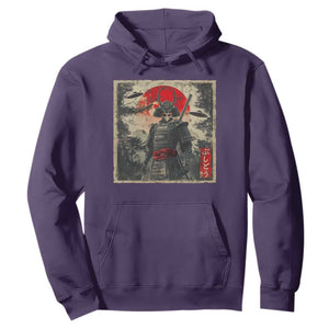 Alien Samurai Hoodie Vintage Japanese Art UFO Funny Ukiyo-e Warrior TS10 Purple Print Your Wear