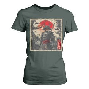 Alien Samurai T Shirt For Women Vintage Japanese Art UFO Funny Ukiyo-e Warrior TS10 Dark Forest Green Print Your Wear