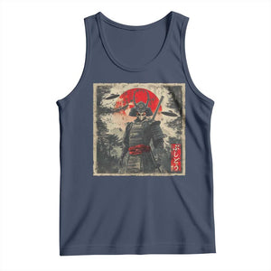 Alien Samurai Tank Top Vintage Japanese Art UFO Funny Ukiyo-e Warrior TS10 Navy Print Your Wear