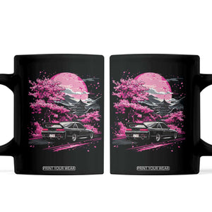 JDM Japanese Coffee Mug Tokyo Japan Drift Race Car Mount Fuji Cherry Blossom Sakura TS10 Black Print Your Wear