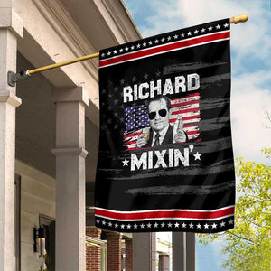 Funny 4th of July Richard Nixon Mixin Garden Flag Patriotic Bartender American Flag TS10 Distressed Black Red Print Your Wear