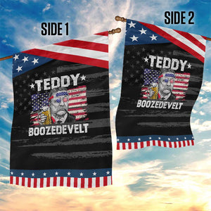 Funny Theodore Roosevelt 4th Of July Garden Flag Teddy Boozedevelt Drinking American Flag TS10 Print Your Wear