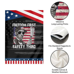 Lincoln 4th Of July Garden Flag Abe Freedom First Safety Third American Flag TS10 Print Your Wear