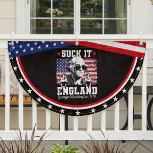 Funny 4th of July George Washington Patriotic Fan Flag Suck It England 1776