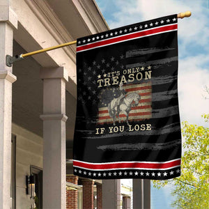 George Washington It's Only Treason If You Lose 4th Of July Garden Flag Vintage Retro TS10 Distressed Black Red Print Your Wear