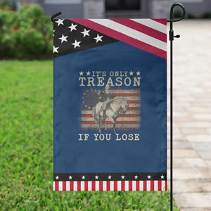 George Washington It's Only Treason If You Lose 4th Of July Garden Flag Vintage Retro TS10 Classic Blue Black Print Your Wear