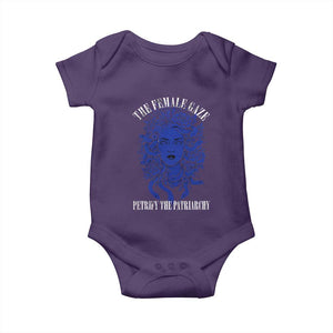 Medusa Feminist Baby Onesie Womens Rights Mythical Empowerment Graphic TS10 Purple Print Your Wear