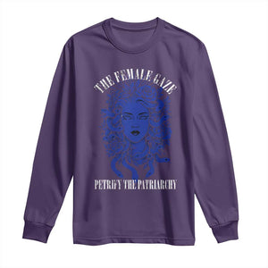 Medusa Feminist Long Sleeve Shirt Womens Rights Mythical Empowerment Graphic TS10 Purple Print Your Wear