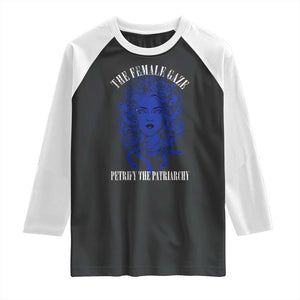Medusa Feminist Raglan Shirt Womens Rights Mythical Empowerment Graphic TS10 Black White Print Your Wear