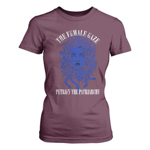 Medusa Feminist T Shirt For Women Womens Rights Mythical Empowerment Graphic TS10 Maroon Print Your Wear