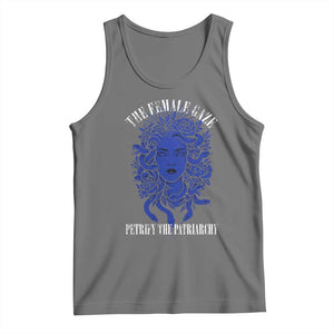 Medusa Feminist Tank Top Womens Rights Mythical Empowerment Graphic TS10 Black Heather Print Your Wear