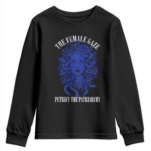 Medusa Feminist Youth Sweatshirt Womens Rights Mythical Empowerment Graphic TS10 Black Print Your Wear