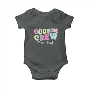 Personalized Matching Cousin Crew Baby Onesie Custom Name Retro Family Reunion Cousins Vacation TS10 Dark Heather Print Your Wear