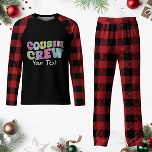 Personalized Matching Cousin Crew Plaid Pajama Set Custom Name Retro Family Reunion Cousins Vacation TS10 Buffalo Plaid Print Your Wear